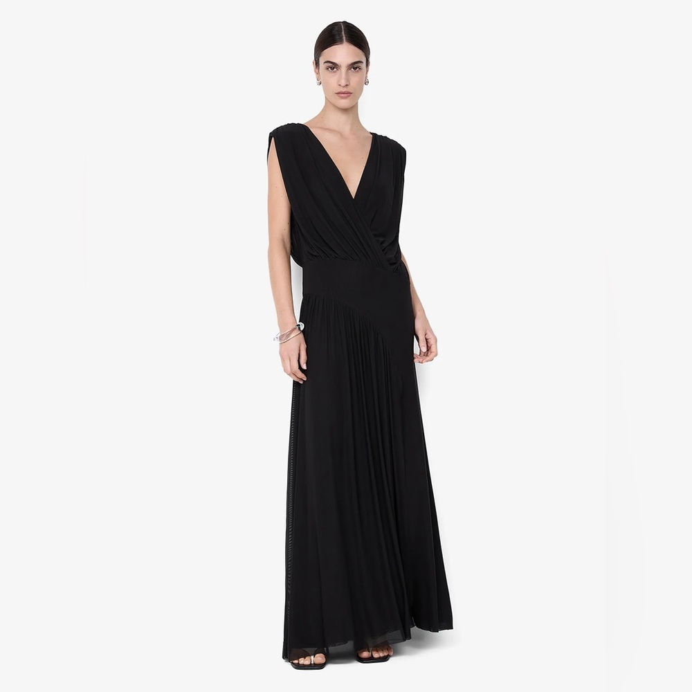 BEC + BRIDGE ASHLAN V NECK MAXI DRESS - BLACK - SIZE 6 - NWT